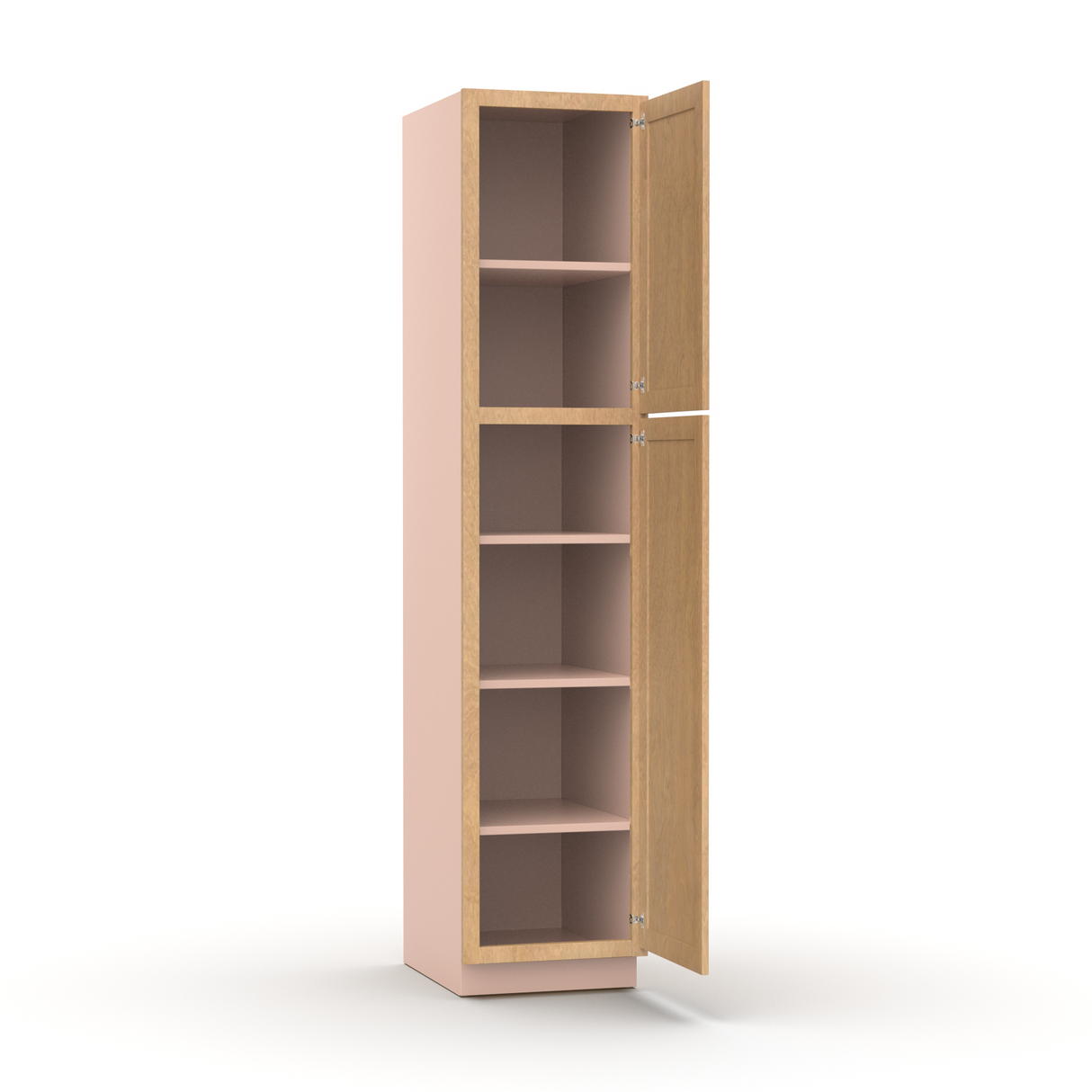 Liberty Shaker Karamel - 18 Inch Single Door Pantry Tall Cabinet - 18" Width x 84" Height x 24" Depth