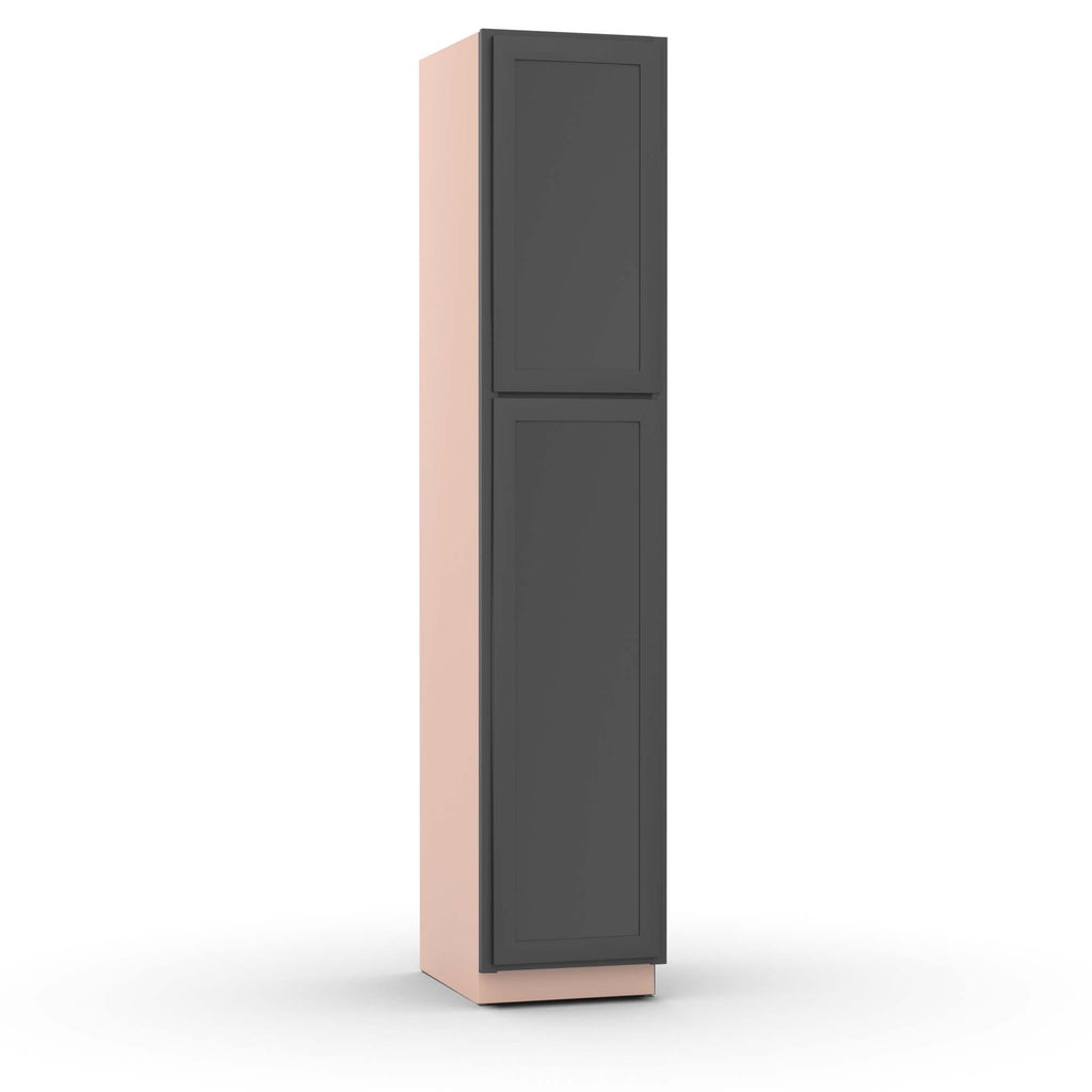 Liberty Shaker Grey - 18 Inch Single Door Pantry Tall Cabinet - 18