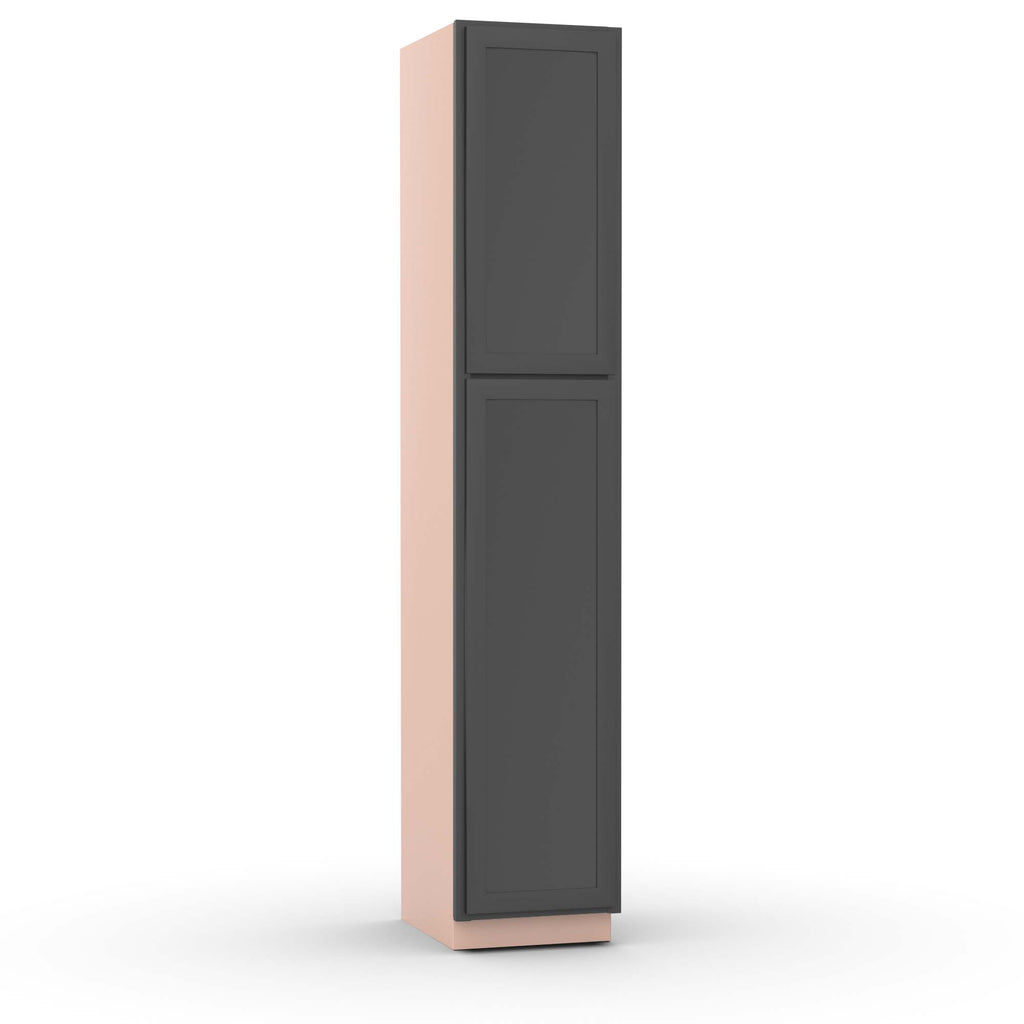 Liberty Shaker Grey - 18 Inch Single Door Pantry Tall Cabinet - 18