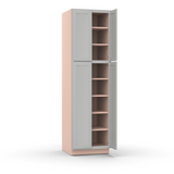 Liberty Shaker Ashen - 24 Inch Double Door Pantry Tall Cabinet - 24" Width x 84" Height x 24" Depth