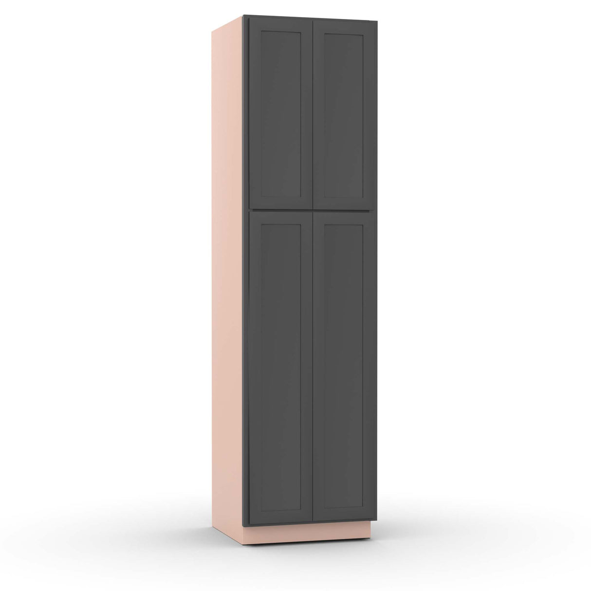 Liberty Shaker Grey - 24 Inch Double Door Pantry Tall Cabinet - 24" Width x 90" Height x 24" Depth