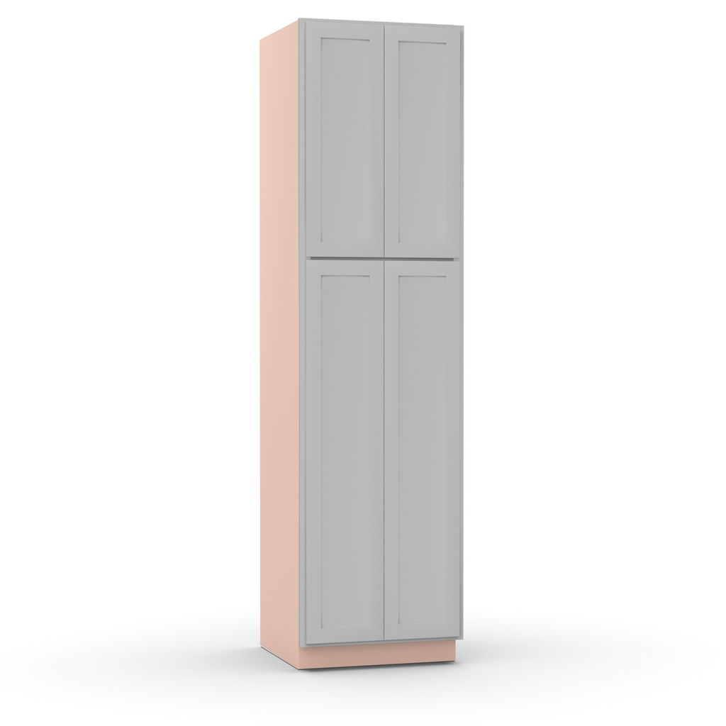 Liberty Shaker Ashen - 24 Inch Double Door Pantry Tall Cabinet - 24