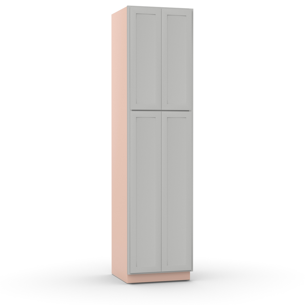 Liberty Shaker Ashen - 24 Inch Double Door Pantry Tall Cabinet - 24