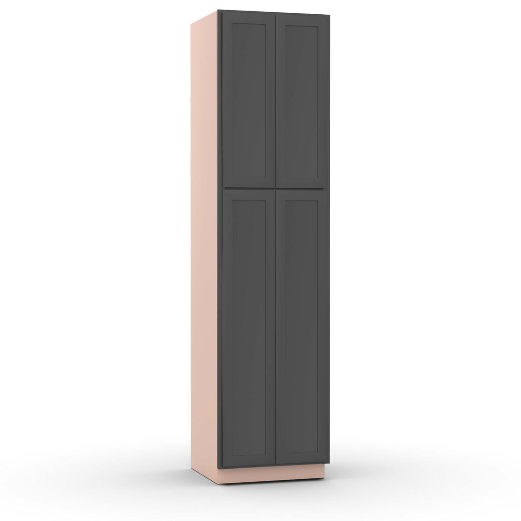 Liberty Shaker Grey - 24 Inch Double Door Pantry Tall Cabinet - 24