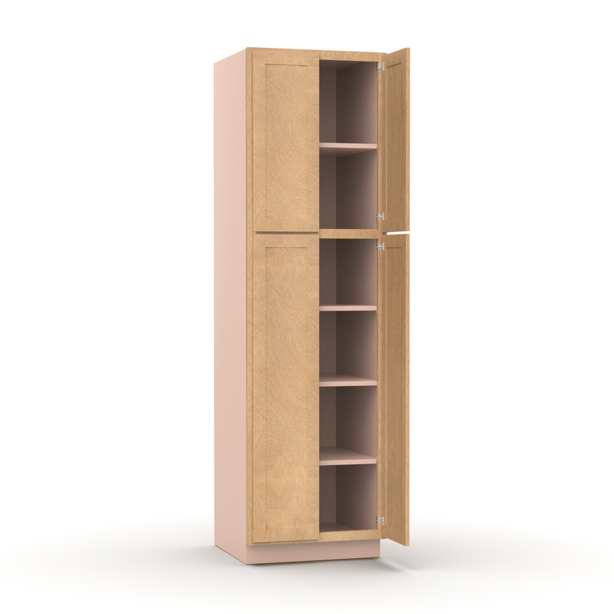 Liberty Shaker Karamel - 30 Inch Double Door Pantry Tall Cabinet - 30" Width x 84" Height x 24" Depth