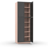 Liberty Shaker Grey - 30 Inch Double Door Pantry Tall Cabinet - 30" Width x 90" Height x 24" Depth