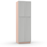 Liberty Shaker Ashen - 30 Inch Double Door Pantry Tall Cabinet - 30" Width x 96" Height x 24" Depth
