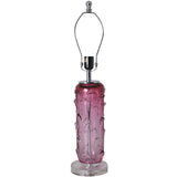 Jacinto Sculpted Translucent Glass Accent Table Lamp 27" - Rouge Pink/Chocolate Brown