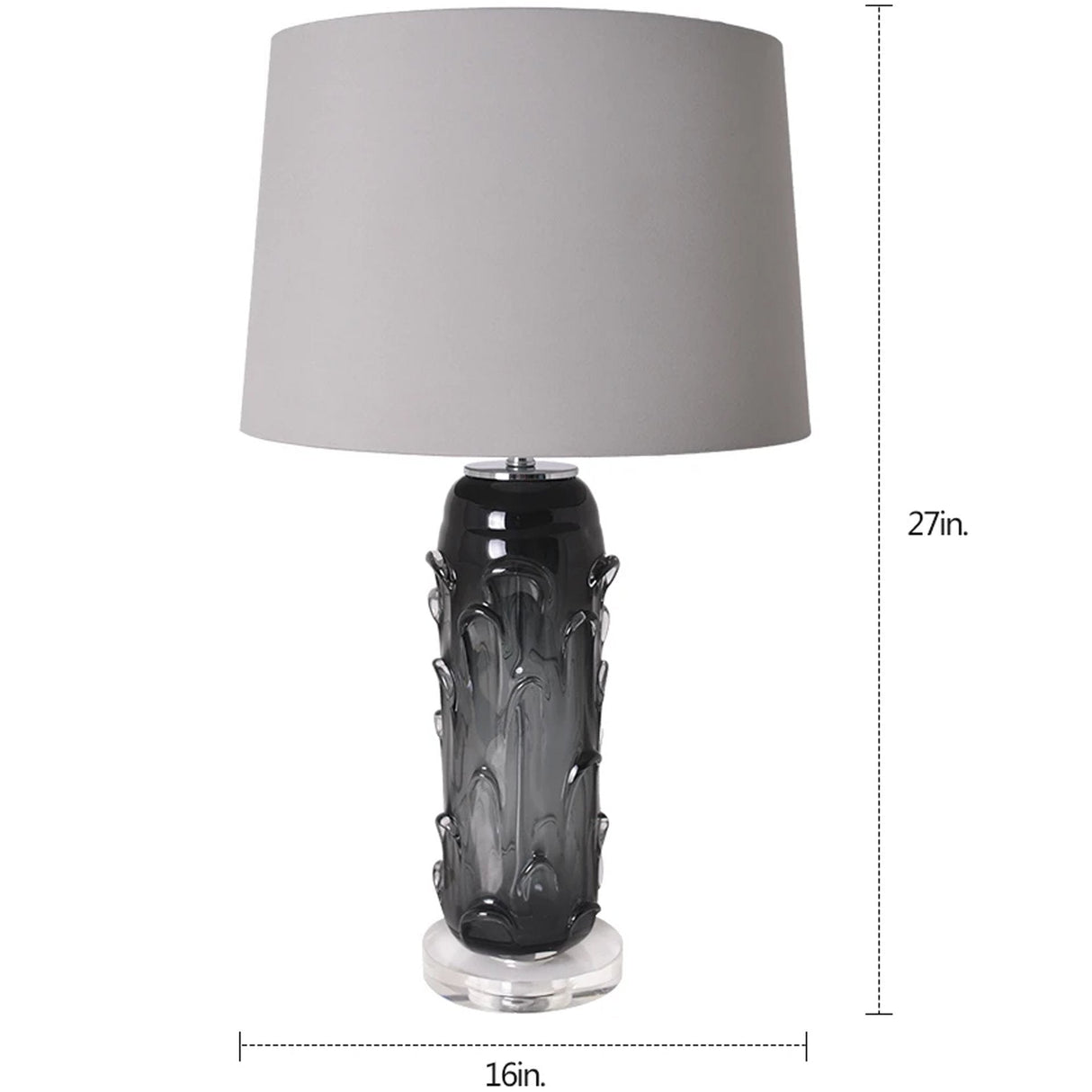Jacinto Sculpted Translucent Glass Accent Table Lamp 27"
