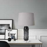 Jacinto Sculpted Translucent Glass Accent Table Lamp 27"
