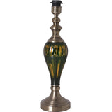 Piatunnia Art Deco Fluted Glass Table Lamp 28" - Emerald Green/Light Green (Set of 2)