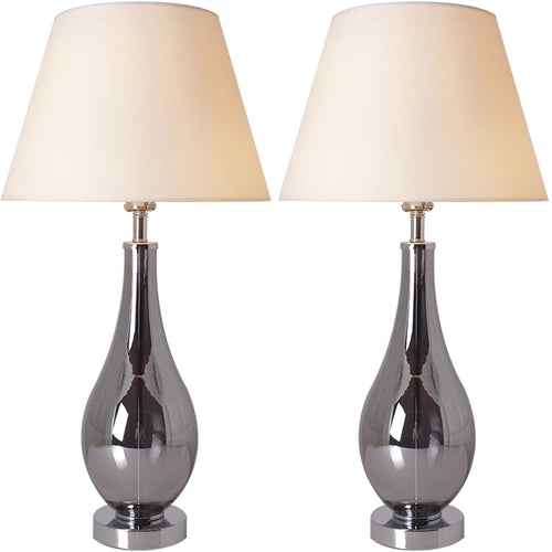 Lola Chrome Droplet Glass Table Lamp 28