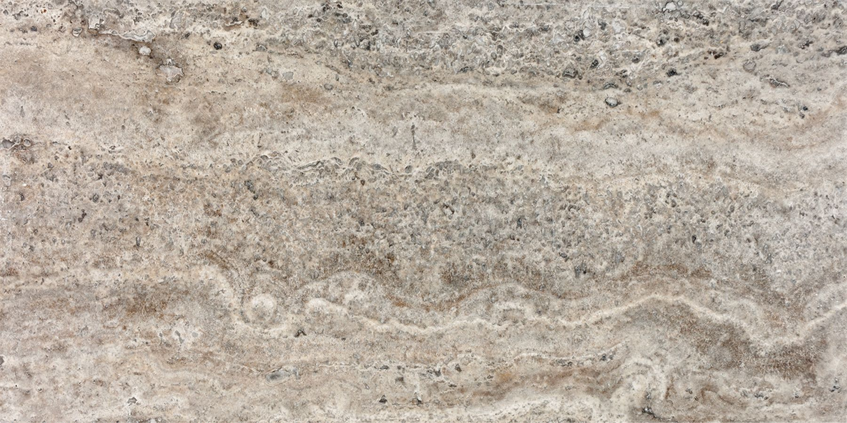 2 x 12 in Silver Ash Honed Travertine Chairrail