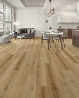 Solid Polymer Core Luxury Vinyl Flooring, Click Lock Floating, American Chestnut, 7" X 48" X 5mm, 22 mil Wear Layer - Traditions Collection (23.64 SQFT/CTN)