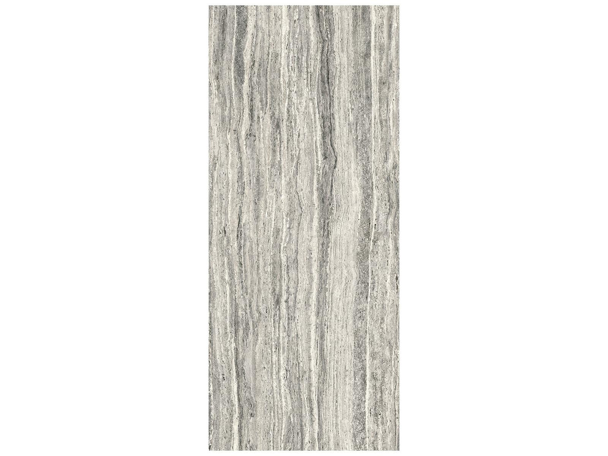 48 x 110 in Majesto Travertino Titanium Honed Rectified Colorsync Sintered Slab 6 mm