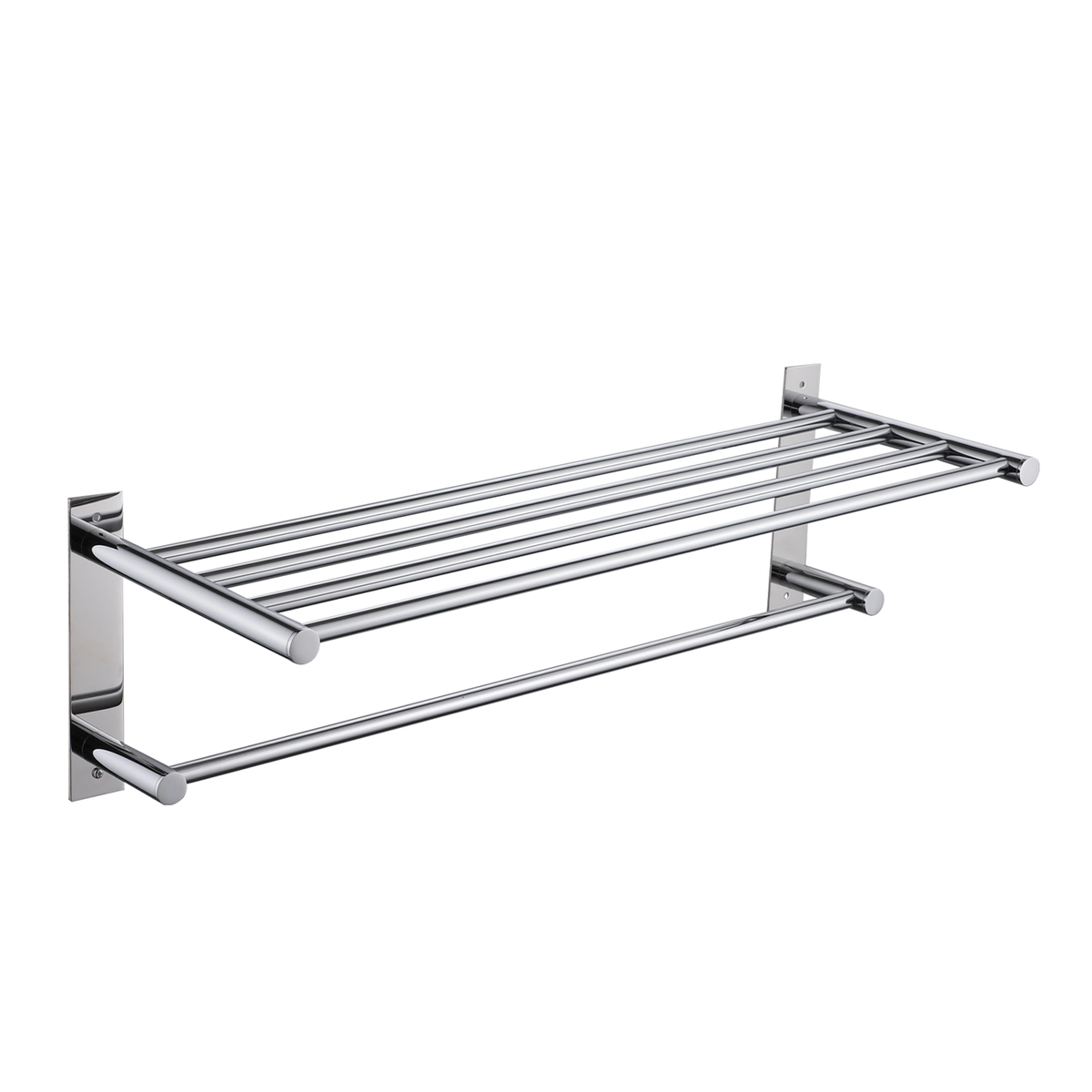 Ivanees Stainless Steel Towel Rack in Chrome Finish – Wall Mounted Bathroom Towel Holder