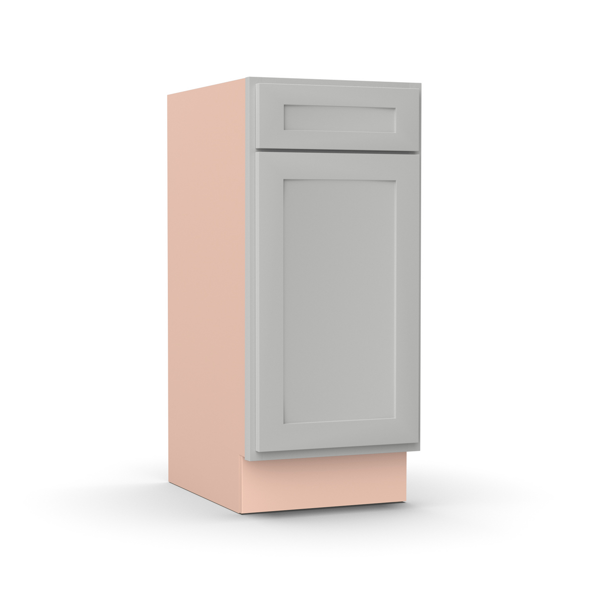 Liberty Shaker Ashen - 15 Inch Vanity Base Cabinet - 15" Width x 34.5" Height x 21" Depth