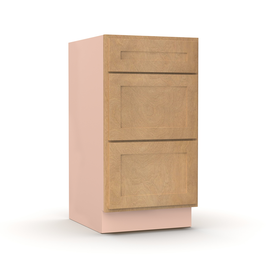 Liberty Shaker Karamel - 18 Inch Vanity Drawer Base Cabinet - 18