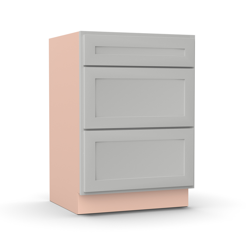 Liberty Shaker Ashen - 24 Inch Vanity Drawer Base Cabinet - 24