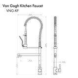 ZLINE Van Gogh Pull Down Spring Kitchen Faucet with Pot Filler in Chrome (VNG-KF-CH)