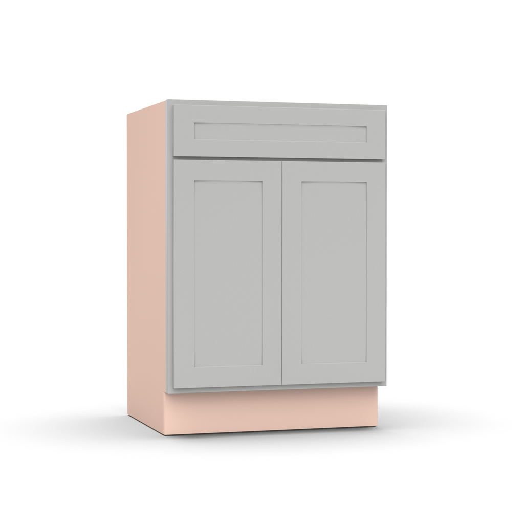 Liberty Shaker Ashen - 24 Inch Vanity Sink Base Cabinet - 24