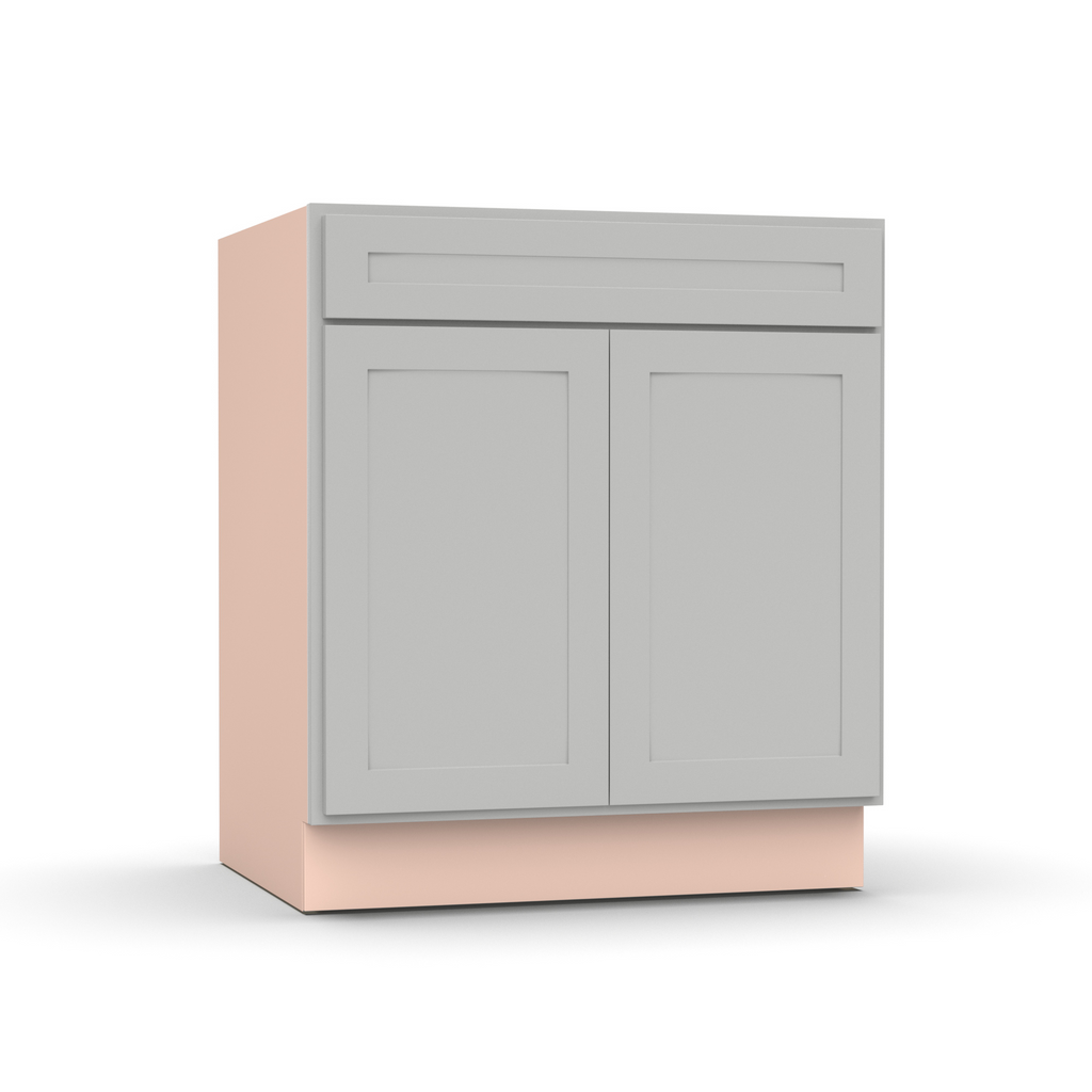 Liberty Shaker Ashen - 30 Inch Vanity Sink Base Cabinet - 30