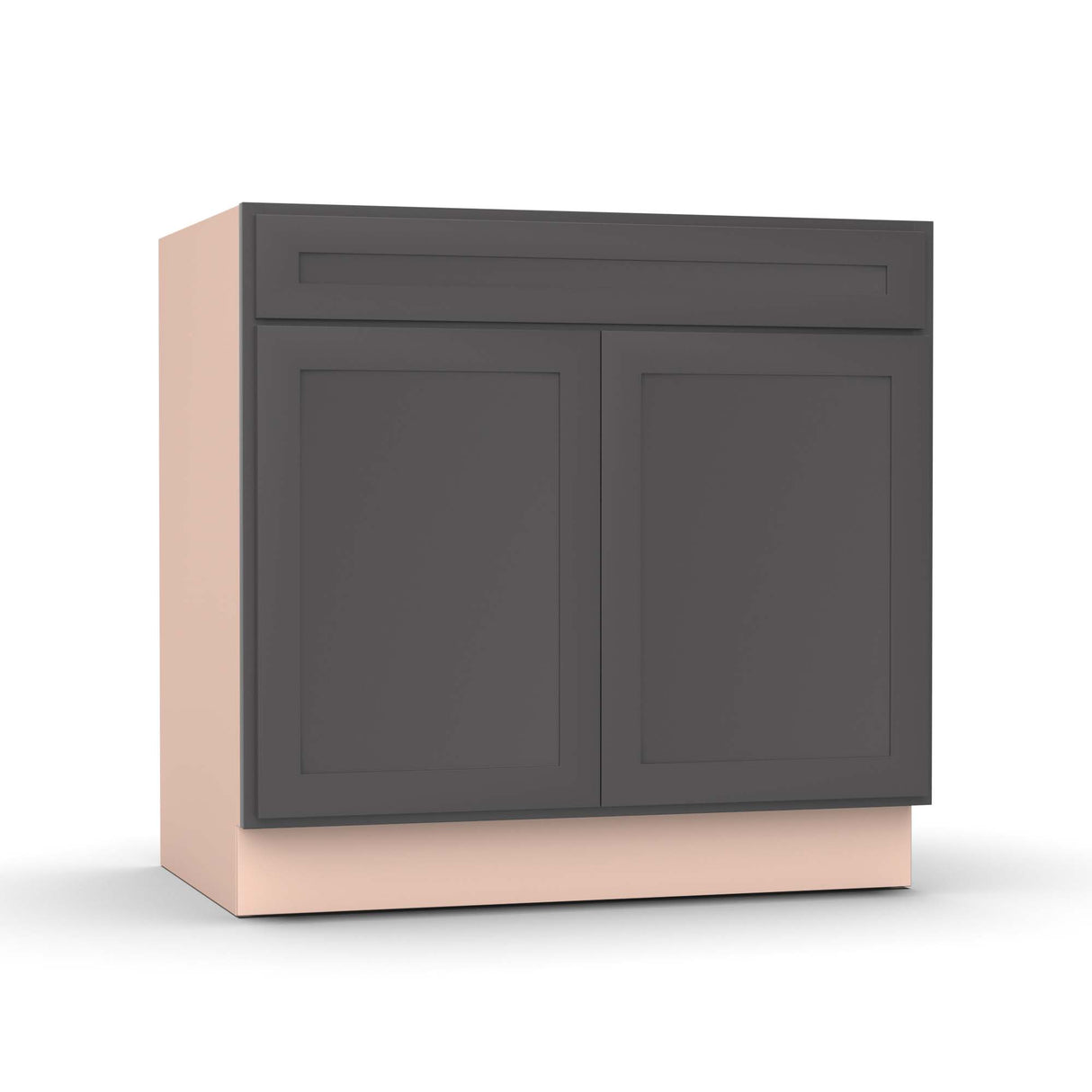 Liberty Shaker Grey - 36 Inch Vanity Sink Base Cabinet - 36" Width x 34.5" Height x 21" Depth