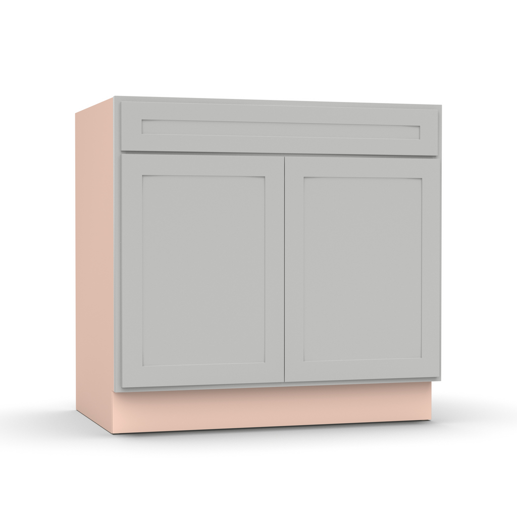 Liberty Shaker Ashen - 36 Inch Vanity Sink Base Cabinet - 36