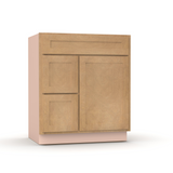 Liberty Shaker Karamel - 30 Inch Vanity Sink Drawer Base Cabinet - 30" Width x 34.5" Height x 21" Depth