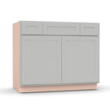 Liberty Shaker Ashen - 42 Inch Vanity Consoles Cabinet - 42" Width x 34.5" Height x 21" Depth