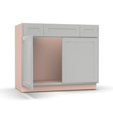 Liberty Shaker Ashen - 42 Inch Vanity Consoles Cabinet - 42" Width x 34.5" Height x 21" Depth