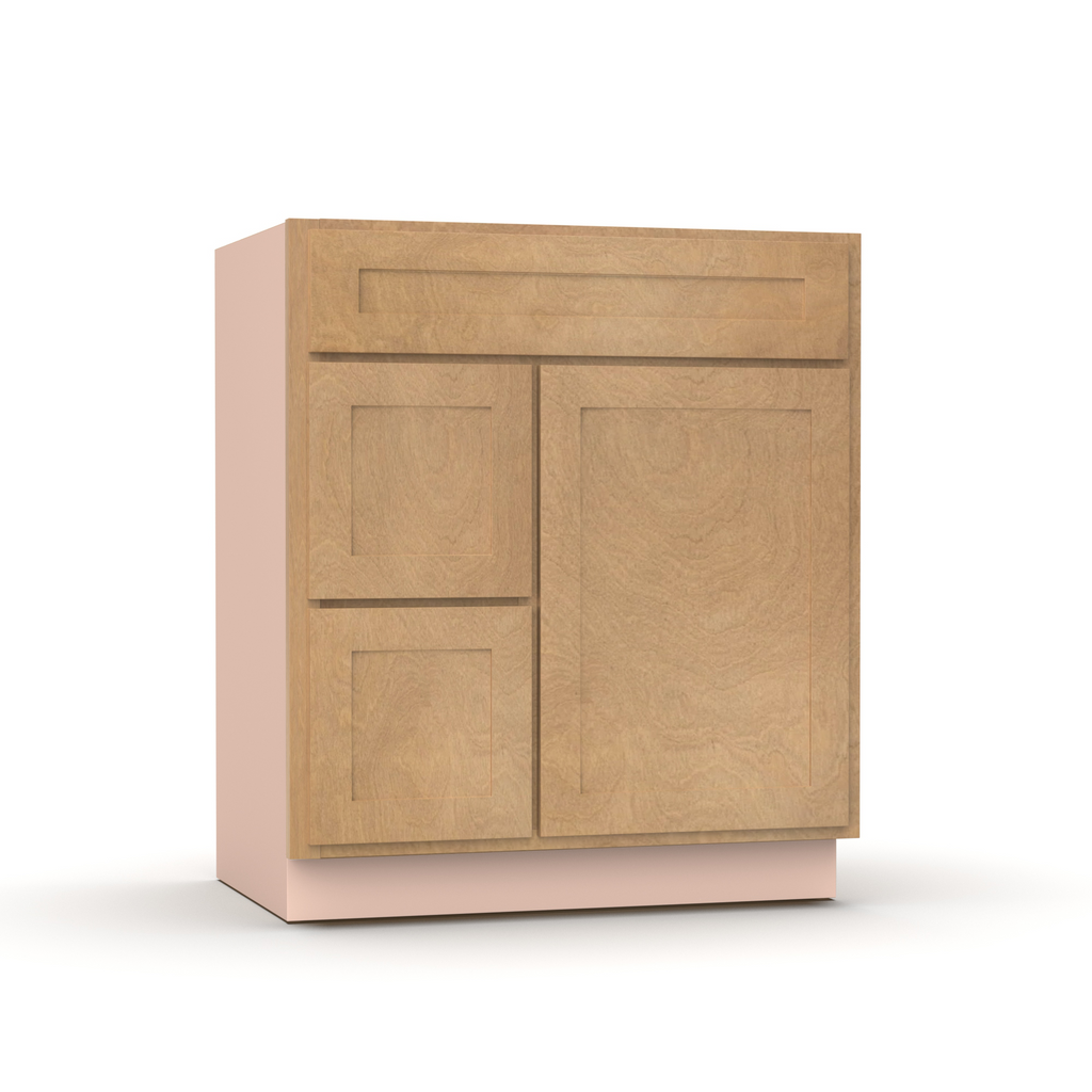Liberty Shaker Karamel - 30 Inch Vanity Sink Drawer Base Cabinet - 30