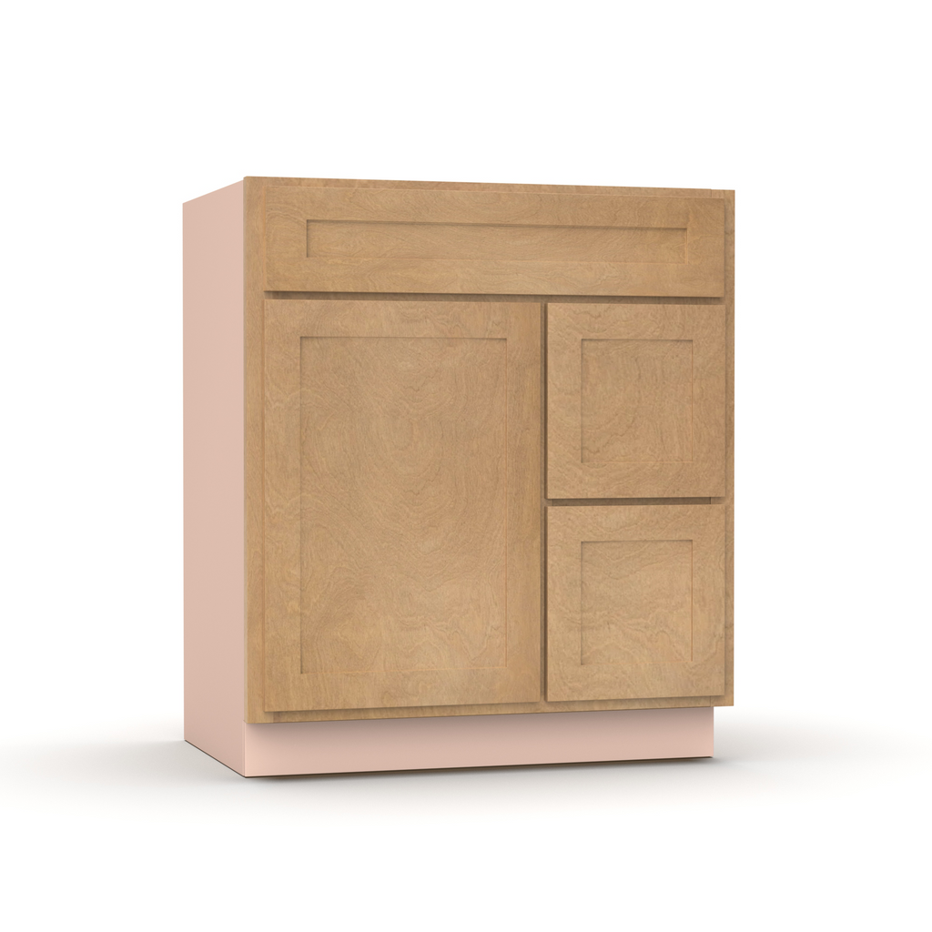 Liberty Shaker Karamel - 30 Inch Vanity Sink Drawer Base Cabinet - 30