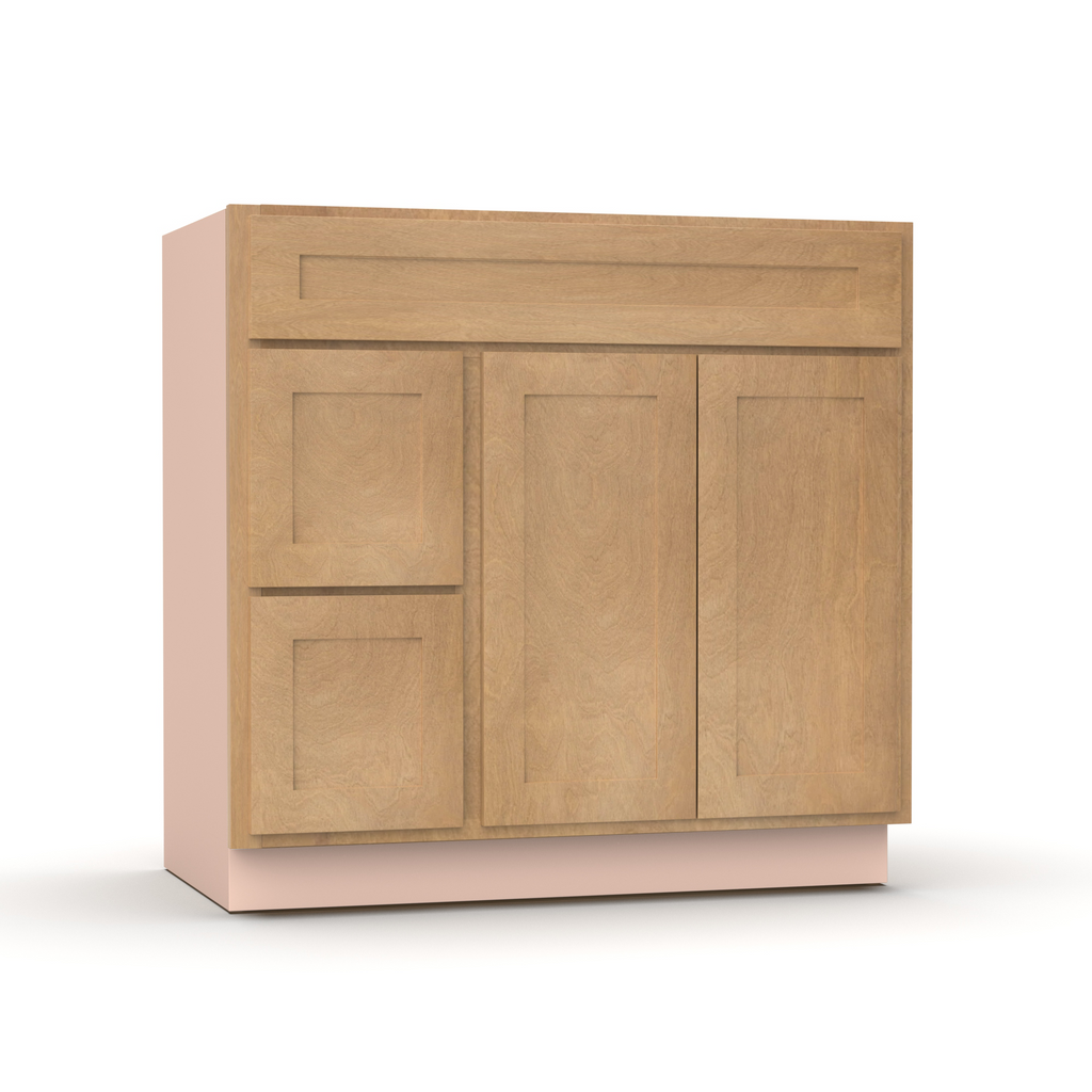 Liberty Shaker Karamel - 36 Inch Vanity Sink Drawer Base Cabinet - 36