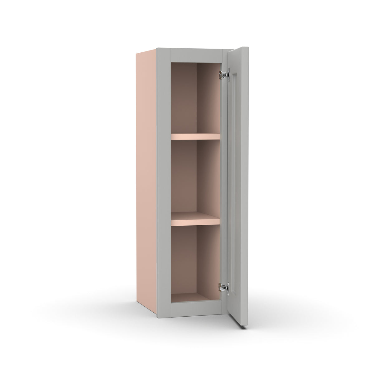 Liberty Shaker Ashen - 9 Inch Height Single Door Wall Cabinet - 9" Width x 30" Height x 12" Depth