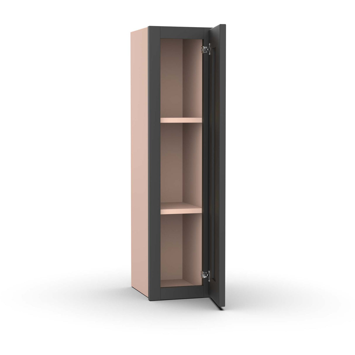 Liberty Shaker Grey - 9 Inch Height Single Door Wall Cabinet - 09" Width x 36" Height x 12" Depth