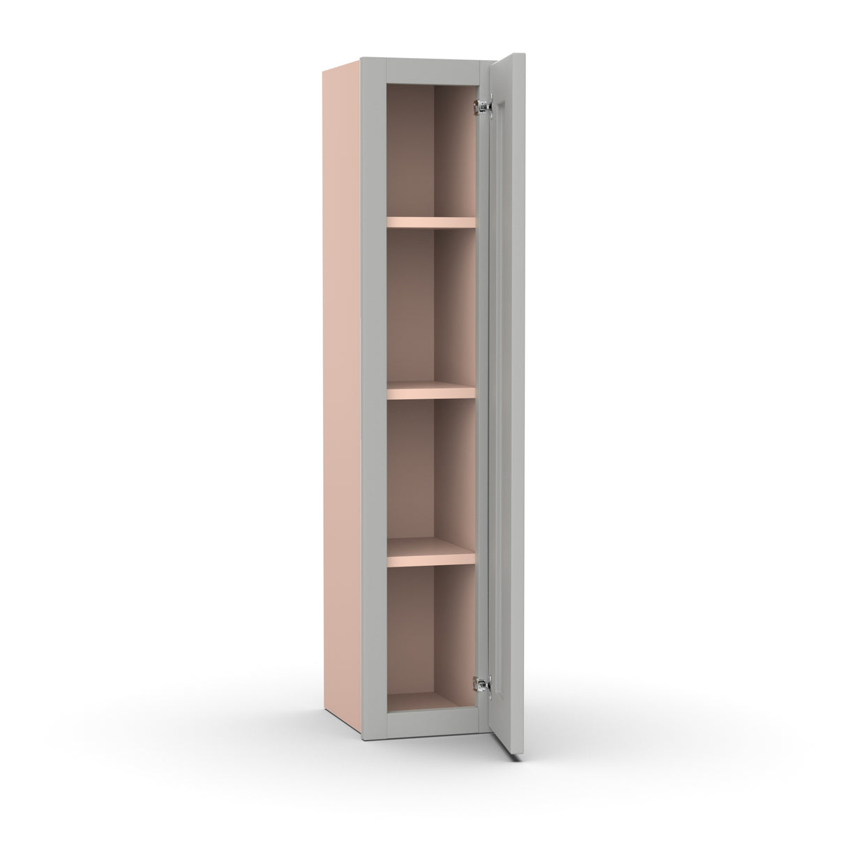 Liberty Shaker Ashen - 9 Inch Height Single Door Wall Cabinet - 09" Width x 42" Height x 12" Depth