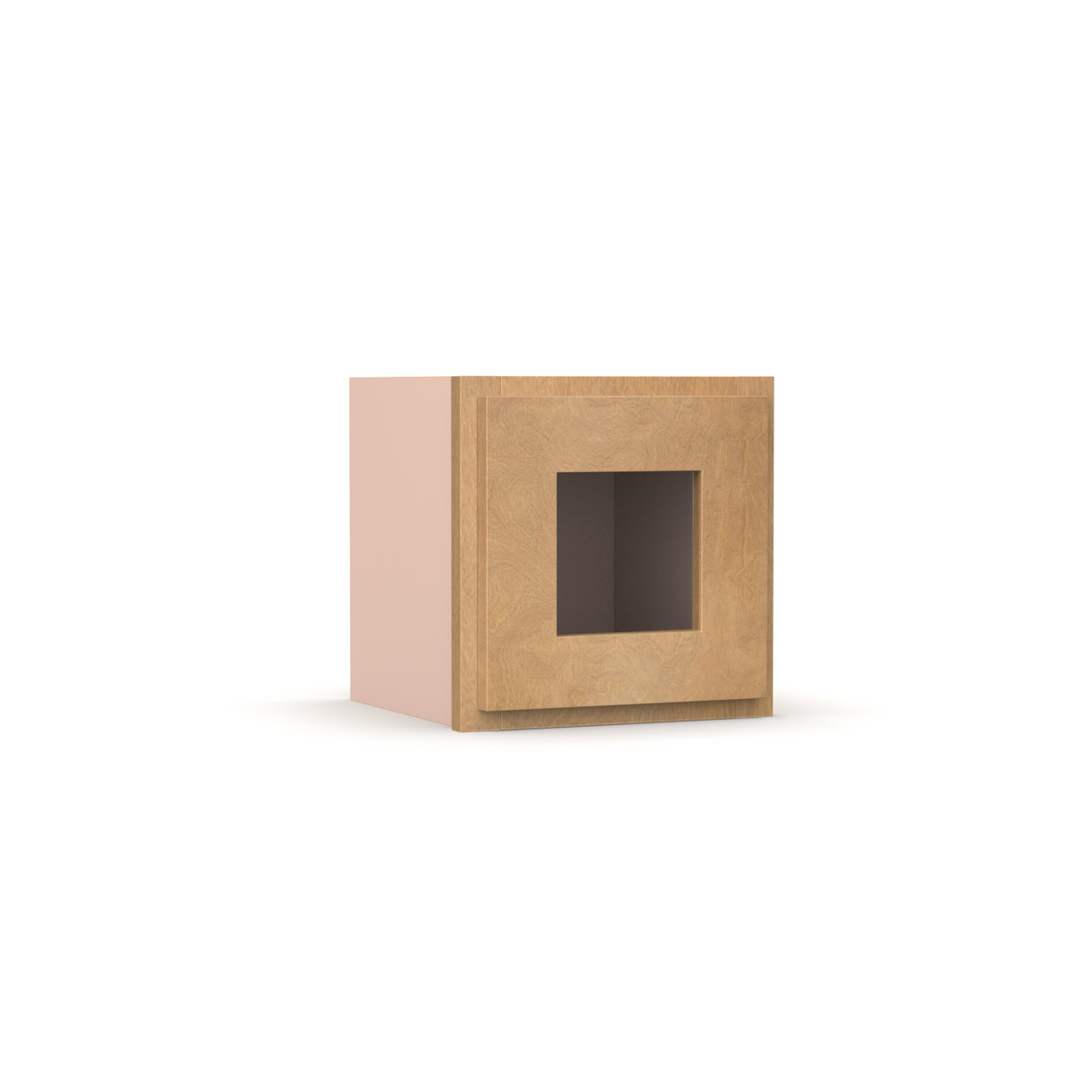 Liberty Shaker Karamel - 12 Inch Single Glass Door Wall Cabinet - 12" Width x 12" Height x 12" Depth