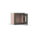 Liberty Shaker Grey - 12 Inch Single Glass Door Wall Cabinet - 12" Width x 12" Height x 12" Depth