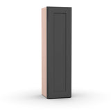 Liberty Shaker Grey - 12 Inch Height Single Door Wall Cabinet - 12" Width x 42" Height x 12" Depth