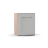 Liberty Shaker Ashen - 15 Inch Height Single Door Wall Cabinet - 15" Width x 18" Height x 12" Depth
