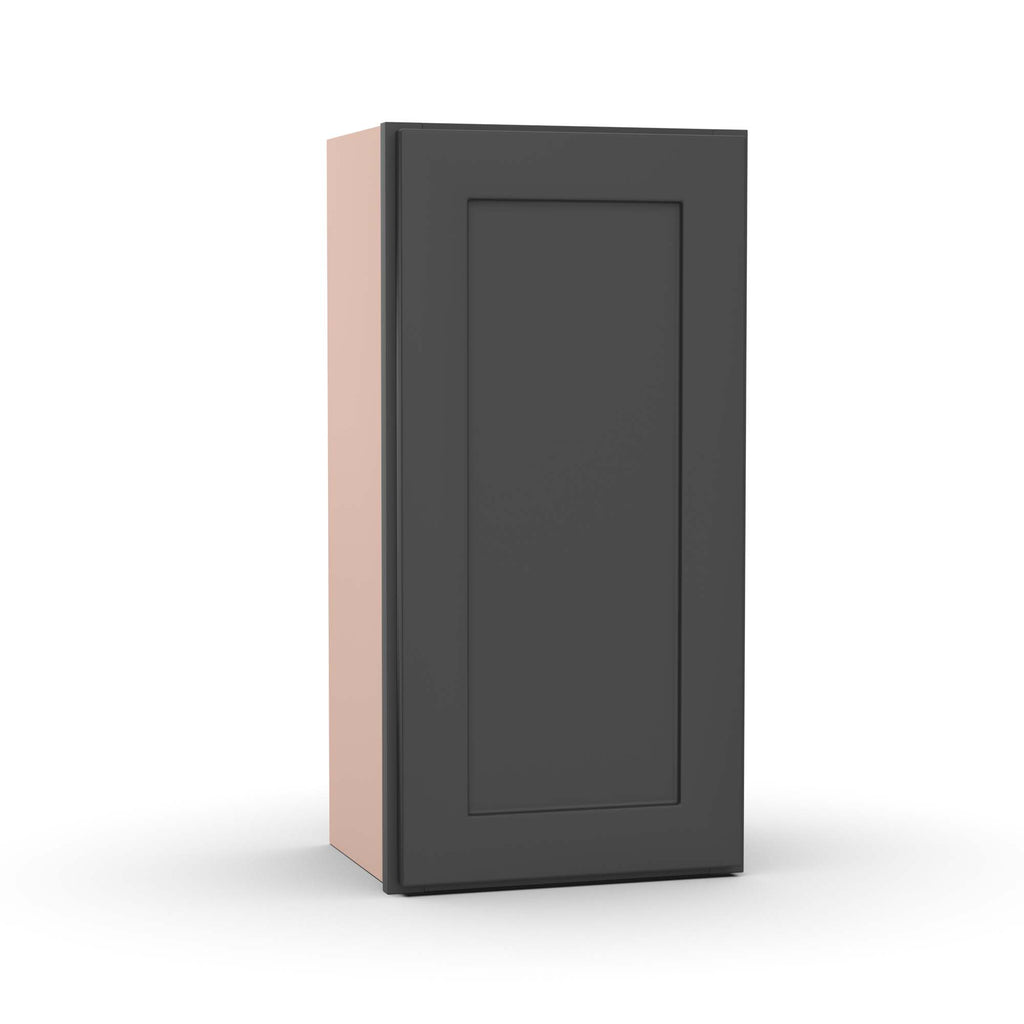 Liberty Shaker Grey - 15 Inch Height Single Door Wall Cabinet - 15
