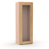 Liberty Shaker Karamel - 15 Inch Single Glass Door Wall Cabinet - 15" Width x 42" Height x 12" Depth