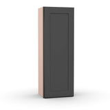 Liberty Shaker Grey - 15 Inch Height Single Door Wall Cabinet - 15" Width x 42" Height x 12" Depth