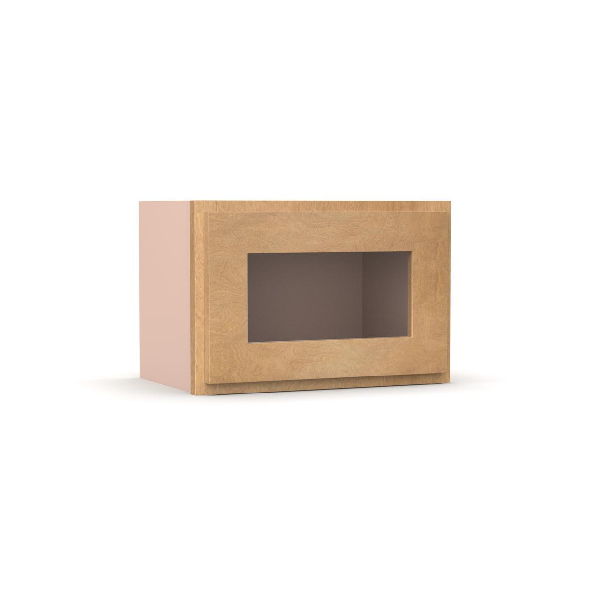 Liberty Shaker Karamel - 18 Inch Single Glass Door Wall Cabinet - 18" Width x 12" Height x 12" Depth