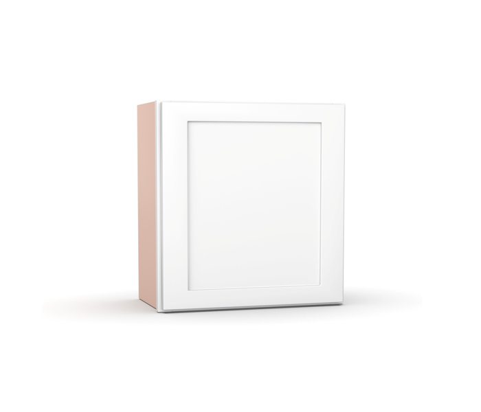 Liberty Shaker White Single Door Wall Cabinet - 18"W x 12"H x 12"D