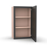 Liberty Shaker Grey - 18 Inch Height Single Door Wall Cabinet - 18" Width x 30" Height x 12" Depth
