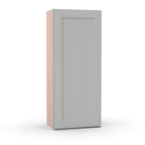 Liberty Shaker Ashen - 18 Inch Height Single Door Wall Cabinet - 18" Width x 42" Height x 12" Depth