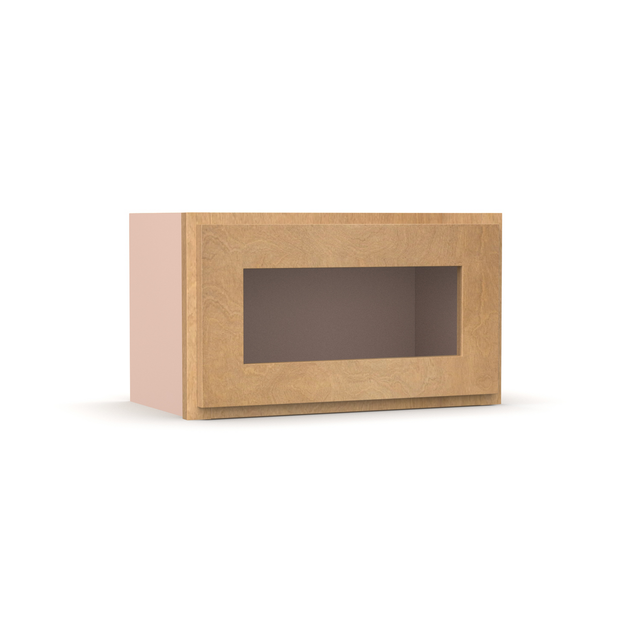 Liberty Shaker Karamel - 21 Inch Single Glass Door Wall Cabinet - 21" Width x 12" Height x 12" Depth
