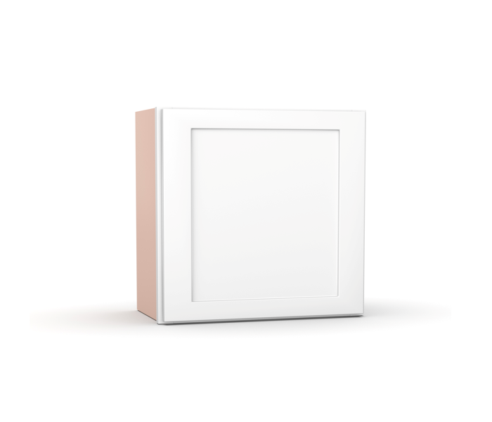 Liberty Shaker White Single Door Wall Cabinet - 21"W x 12"H x 12"D